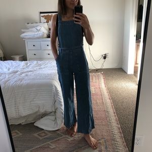 H&M Denim Wide Leg Overalls